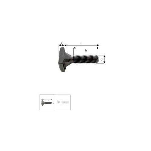 Surub romb ptr caneluri T, DIN787, M16x18x63mm
