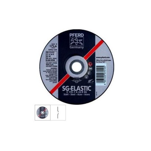 Disc de polizat ptr otel, A24RSG, 178x8,3mm, curbat