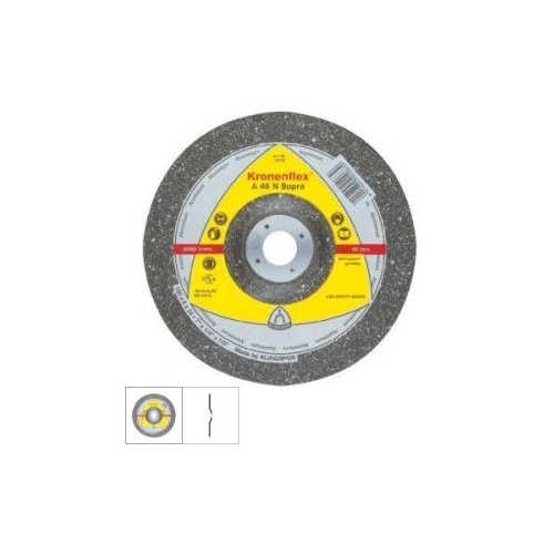 Disc de polizat pt aluminiu, A46N Supra, 125x6mm, curbat