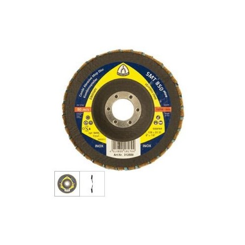 Disc lamelat SMT850+, curbat, 125mm, K60