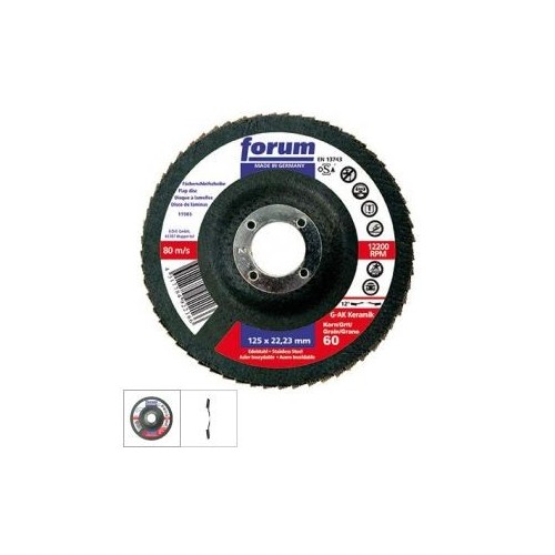 Disc lamelar curbat, granulatie ceramica, 125mm, K80