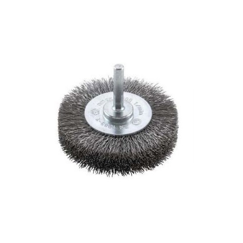 Perii de sarma rotunda, cu coada 6mm, otel, 40mm, ondulat