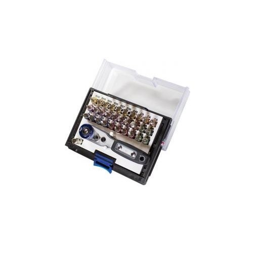 Biti 1/4 - set, combinati, cu port-bit, cutie rabatabila, codificare culori, 32 buc