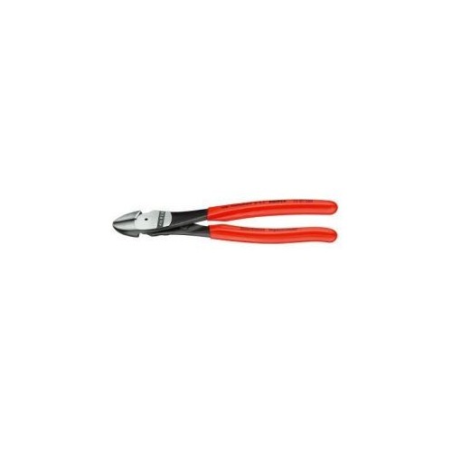 Cleste de forta cu tais lateral, cap polisat, 180mm, maner izol plastic