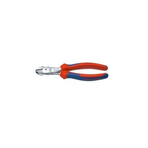Cleste de forta cu tais lateral, cap cromat, 160mm, maner multicomponent