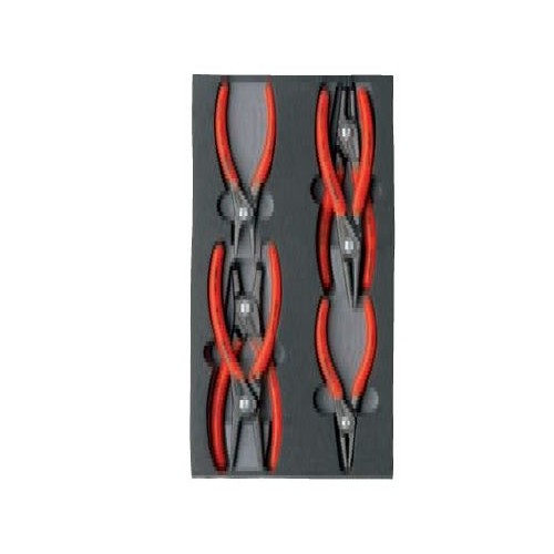 Cleste de precizie pt inele de siguranta - set, 6 buc
