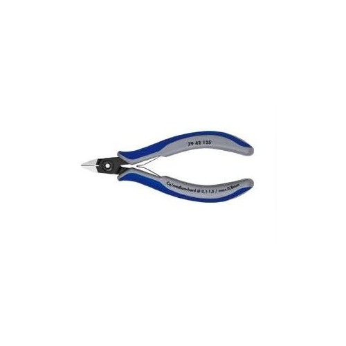 Cleste de precizie tais lateral pt electronisti, fara faseta, cap ascutit, 125mm