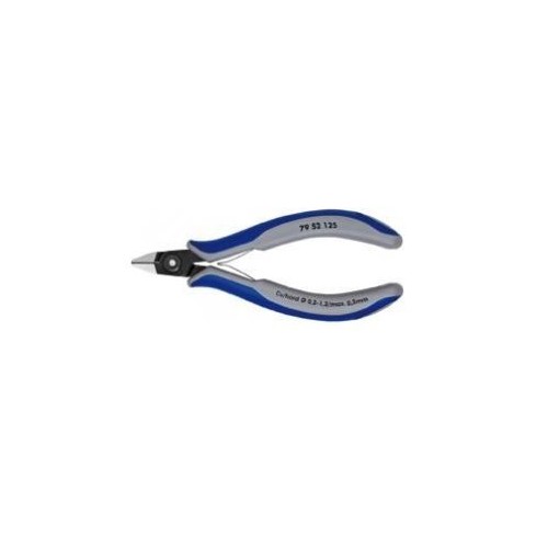 Cleste de precizie tais lateral pt electronisti, faseta foarte mica, cap ascutit, cu clema de sarma, 125mm