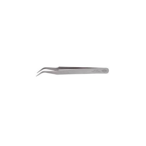 Penseta de precizie forma ascutita (ac), indoita, 120mm, inox