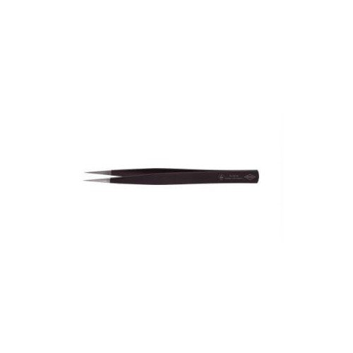 Pesente ESD de precizie, varf drept, ascutit, de forta, 130mm, negru