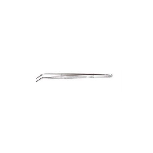 Penseta de precizie cu stift de ghidare, curbata, ascutita, ingusta, 155mm