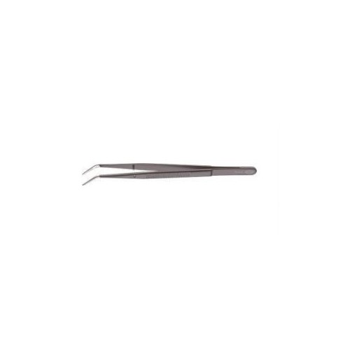 Penseta de precizie cu stift de ghidare, indoita, ascutita, ingusta, 155mm