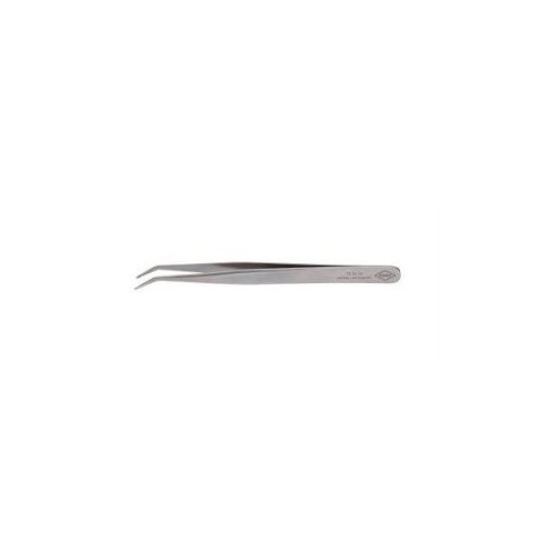 Penseta de precizie, indoita unghiular, latime cca. 1mm, 120mm, inox