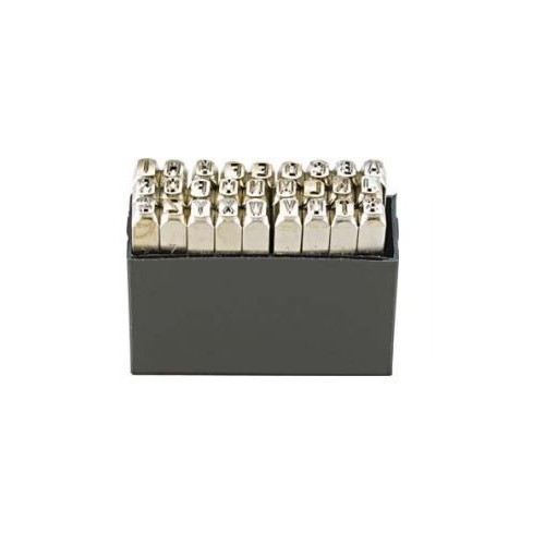 Set poansoane litere, inaltime caracter 3mm, nichelat