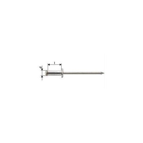 Nituri oarbe, aluminiu/otel inoxidabil, standard, cap plat rotund, 4x8mm (1000 buc)