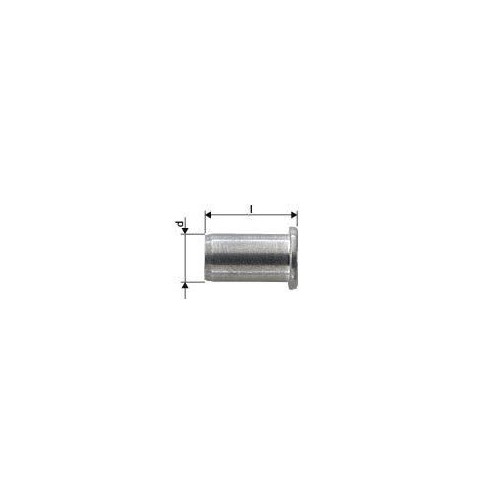 Piulite nituri oarbe, aliaj aluminiu-magneziu, standard, cap rotund plat, M8x11x20,0