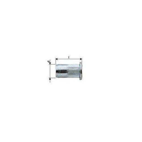 Piulite nituri oarbe, otel zincat, standard, cap rotund plat, M6x9x15,5