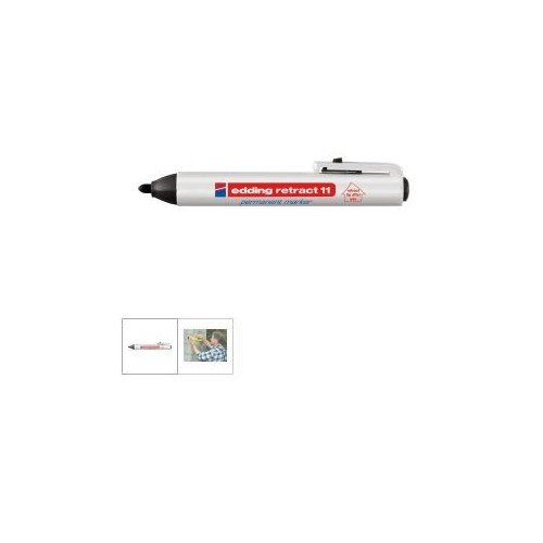 Marker permanent, retractabil, latime 5-3mm, negru