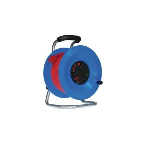 Tambur cablu electric, rosu, 40m, IP44, 3x250Vtie termica, H07RN-F3G1,5, IP44