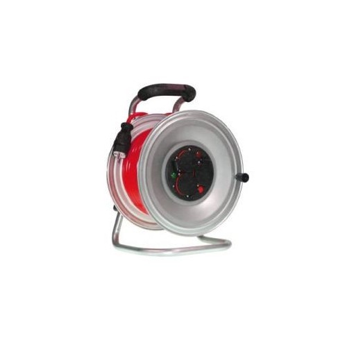 Tambur cablu electric, rosu, 40m, IP44, 3x250Vtie termica, neopren, H07RN-F 3Gx1,5