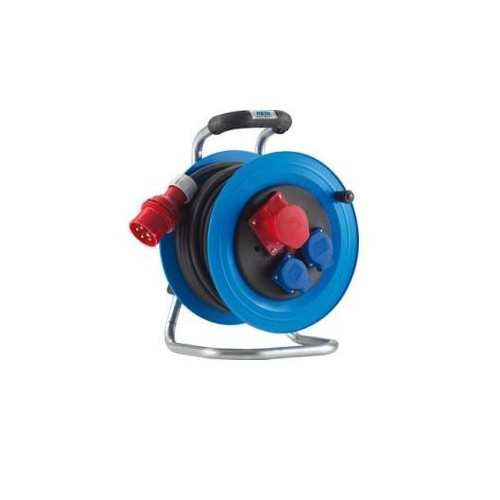 Tambur cablu electric, 25m, IP44, 2x250V, 1x380V, 16Atie termica, neopren, H07RN-F5G1,5 1xCEE
