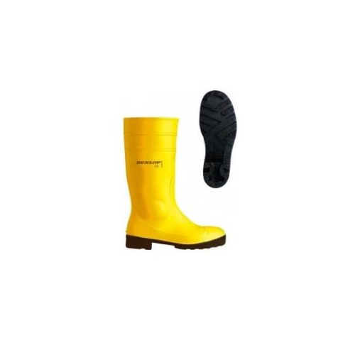 Cizme protectie, bombeu si talpa intermediara din otel, Protomaster, mar. 42, galben
