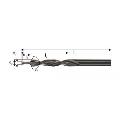 Burghiu in trepte, fatete multiple DIN8378 HSS, M12,90 grade