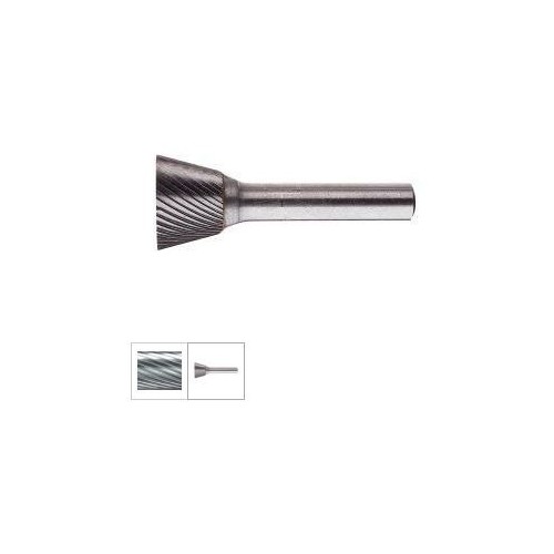 Freza carbura, forma unghiulara WKN 1213 dantura 3, coada Ø6mm, 12x13mm