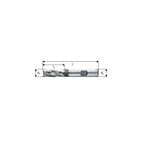 Freza degrosare fina, scurta, 4 taisuri, DIN844K HSS-Co5%, 12,00mm