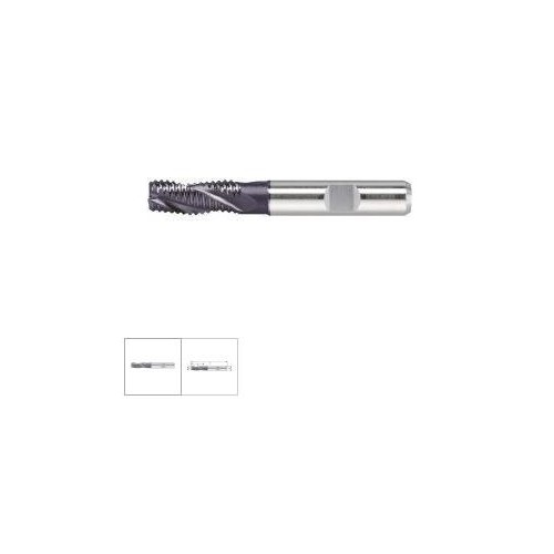 Freza degrosare, scurta, DIN844K HSS-Co8% TiAlN, 8,0mm, NR, 3 taisuri
