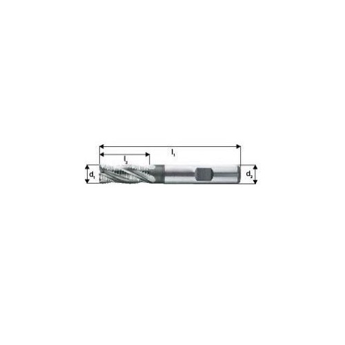 Freza degrosare, scurta, DIN844K HSS-Co10%, 16,0mm, HR, 4 taisuri