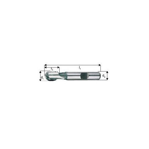 Freza cap eric, extra scurta, HSS-Co8%, 8,0mm, N, 2 taisuri