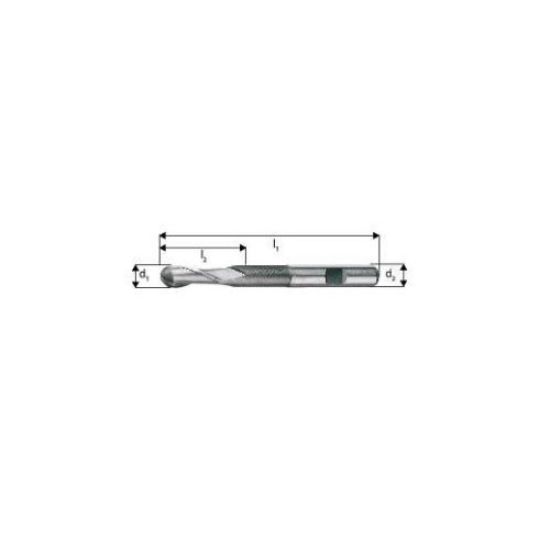 Freza cap eric, lunga, HSS-Co8%, 4,0mm, N, 2 taisuri
