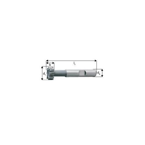 Freza caneluri T, tip N, 8 taisuri, DIN851AB HSS-Co5%, 36,0x16,0mm
