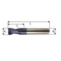 Freza 2 taisuri, carbura K10/K20, tip N, scurta