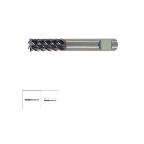 Freza cilindro-frontala, lunga, tip N, DIN6527L, carbura monobloc, TiAlN