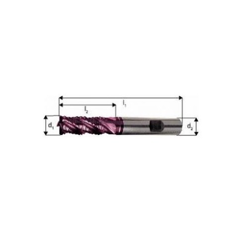 Freza degrosare, lunga, tip , DIN6527L VA, carbura monobloc, 4 taisuri, 8,00mm, TiALN