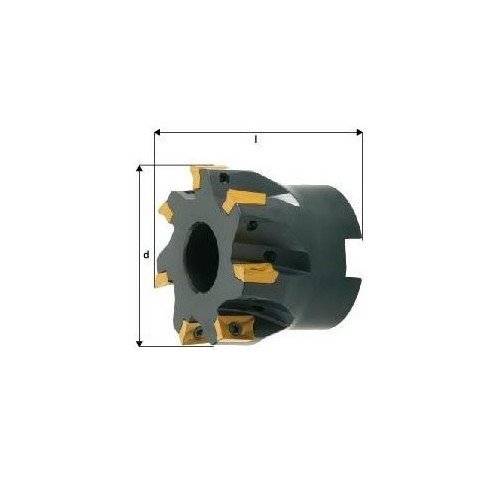 Cap de frezare 90 grade, Ø63mm 8 taisuri, racire interioara APKT10