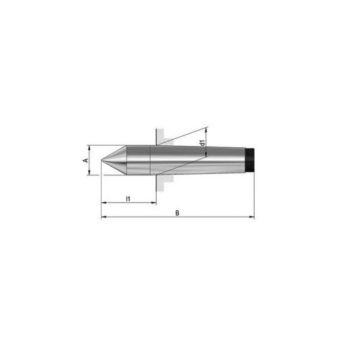Varf de centrare fix tip 655, varf plin, coada MK2